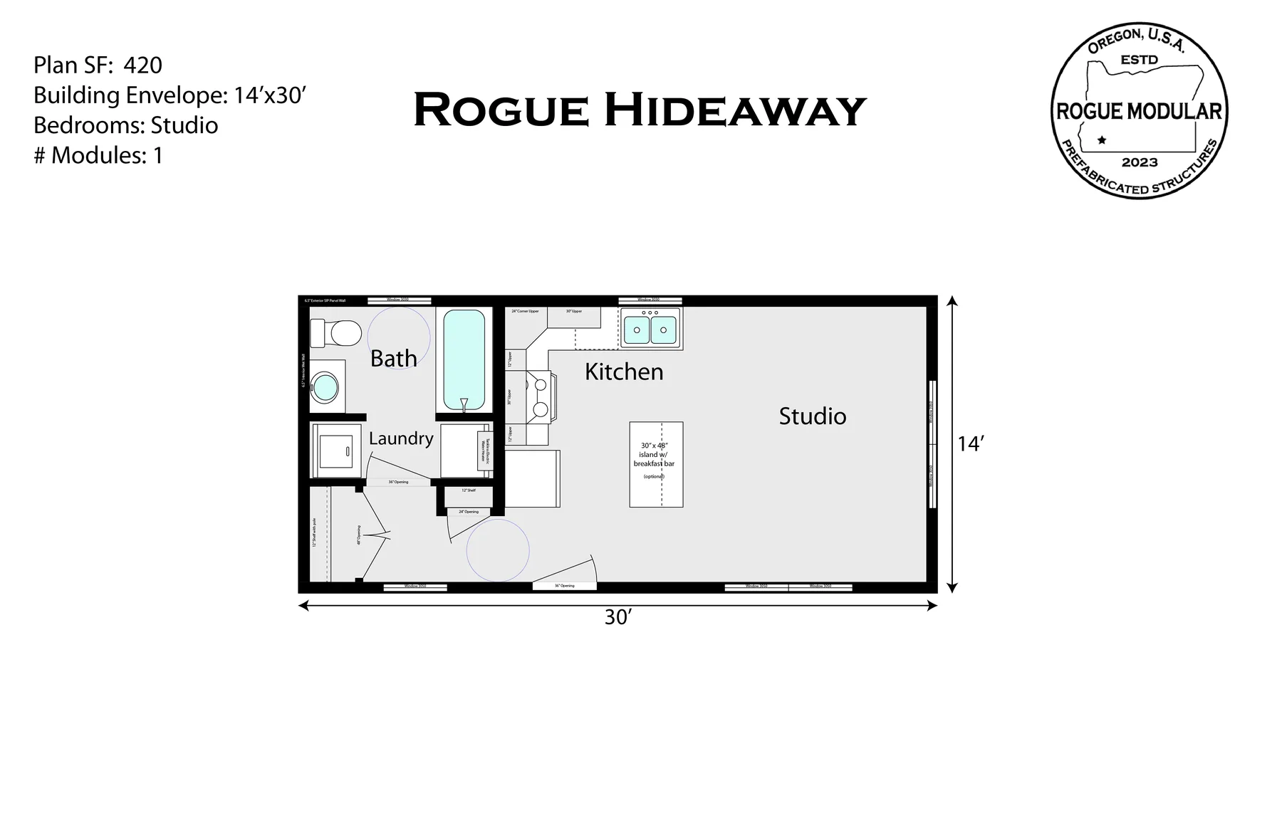 Rogue Modular Hideaway floor plan