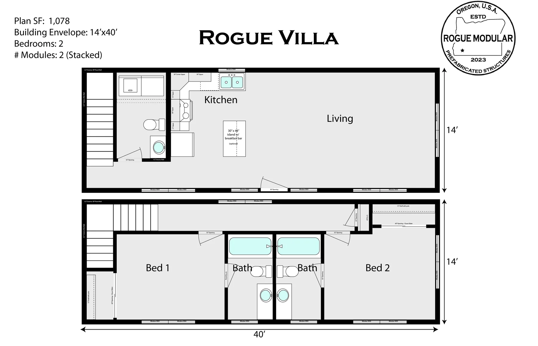 Rogue Modular Villa floor plan