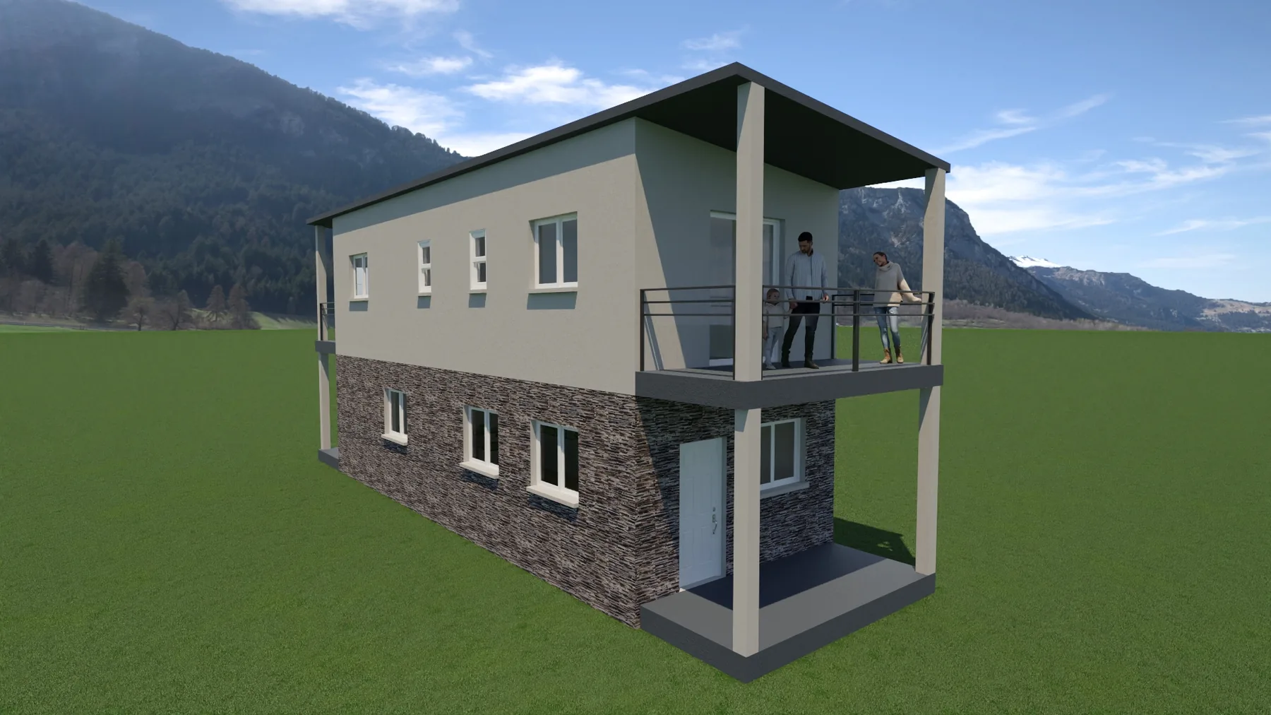 Rogue Modular Villa rendering